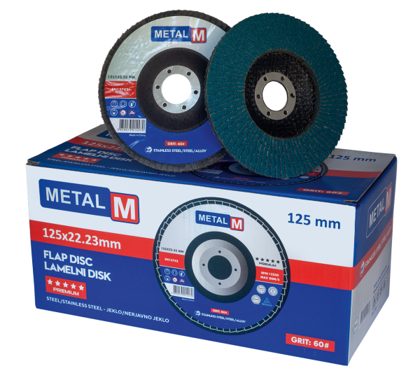 METALM Lamelni brusni disk ZR 125/22 T29 A60 (P=20)