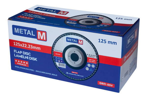 METALM Lamelni brusni disk ZR 125/22 T29 A60 (P=20)