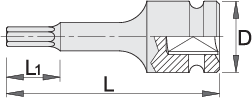 Nastavek vijačni 1/2″ inbus, impact – 231/4AHX